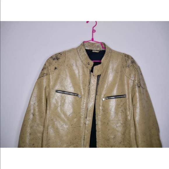 Martin Margiela cracked paint leather moto jacket - Picture 3 of 8